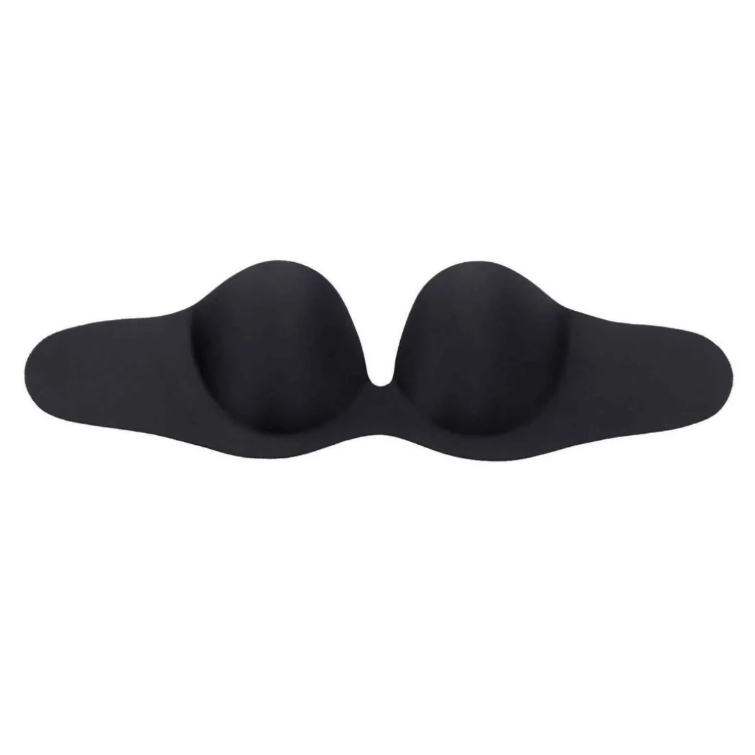 Soutien-gorge bandeau adhésif dos nu noir en tissu