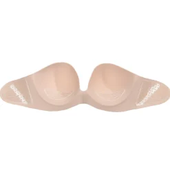 Soutien-gorge bandeau adhésif dos nu chair en tissu