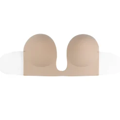 Soutien-gorge bandeau adhésif dos nu et décolleté plongeant Beige Bye Bra