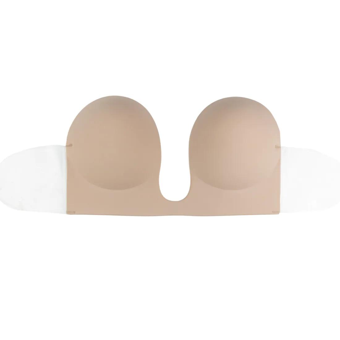 Soutien-gorge bandeau adhésif dos nu et décolleté plongeant Beige Bye Bra
