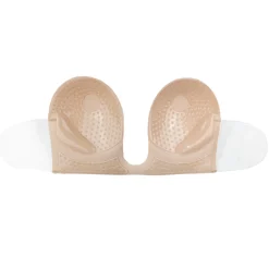 Soutien-gorge bandeau adhésif dos nu et décolleté plongeant Beige Bye Bra