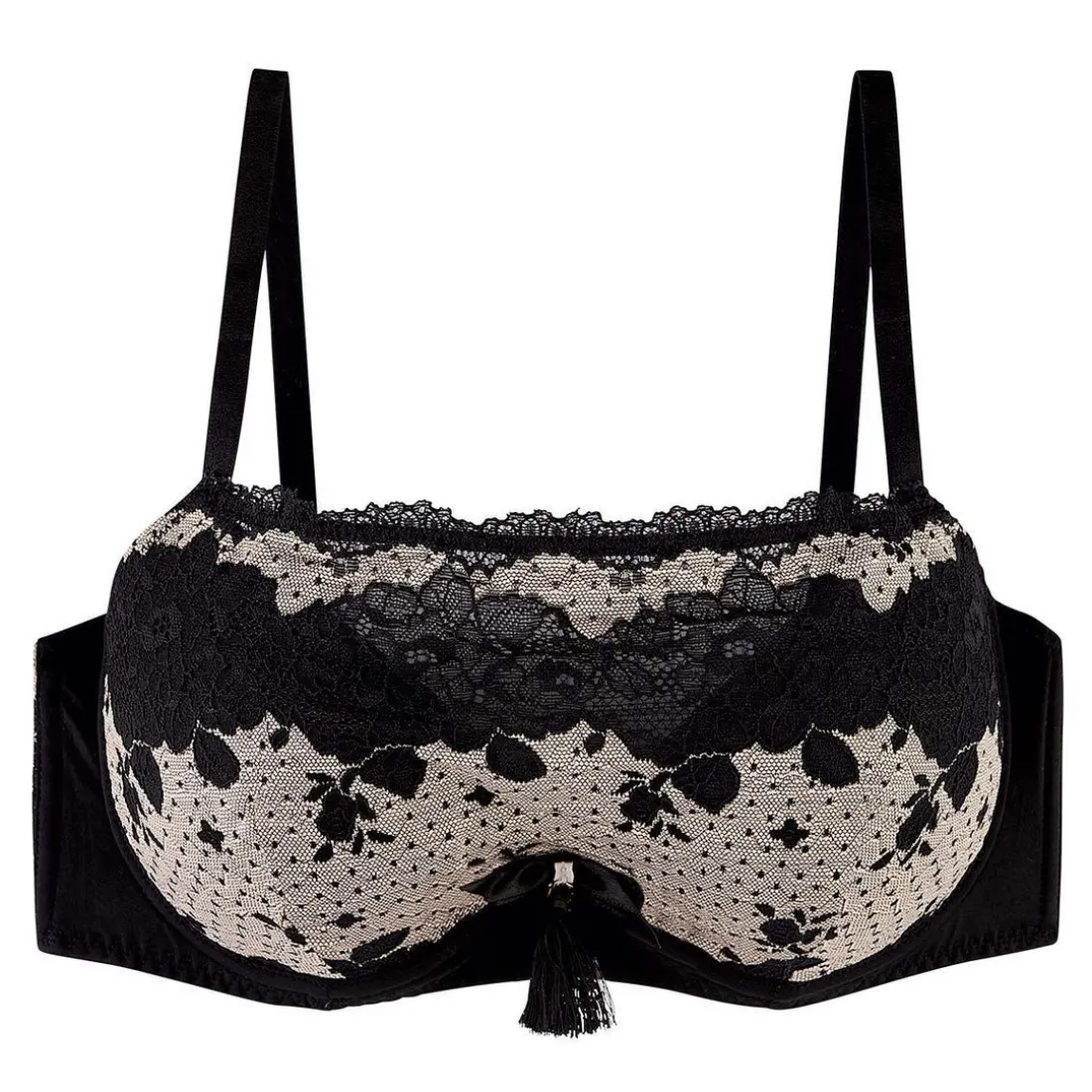 Soutien-gorge bandeau armatures - Noir Pomm Poire