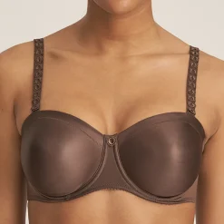 Soutien-gorge bandeau armatures marron