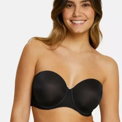 Soutien-gorge bandeau avec armatures - Noir