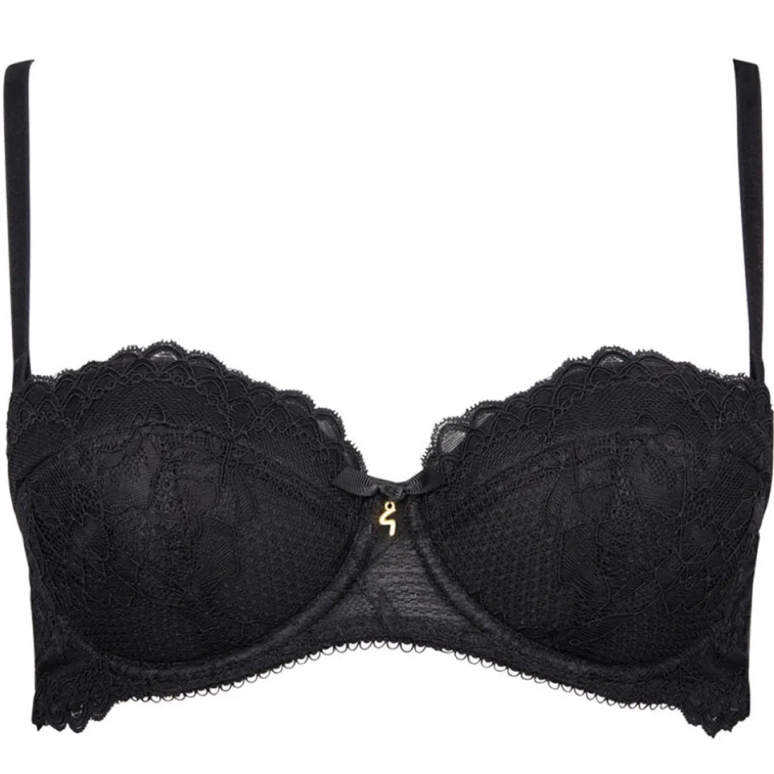 Soutien-Gorge Bandeau Bretelles Amovibles Noir