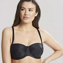 Soutien-gorge bandeau bretelles amovibles noir