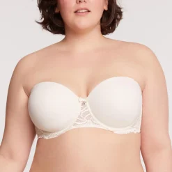 Soutien-gorge bandeau coques ivoire