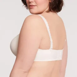Soutien-gorge bandeau coques ivoire
