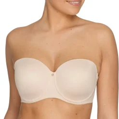Soutien-gorge bandeau coques plongeant cappuccino