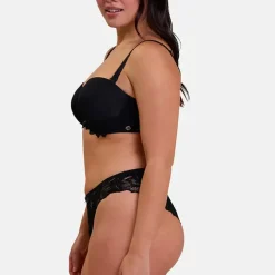 Soutien-gorge bandeau coques avec armatures - Noir