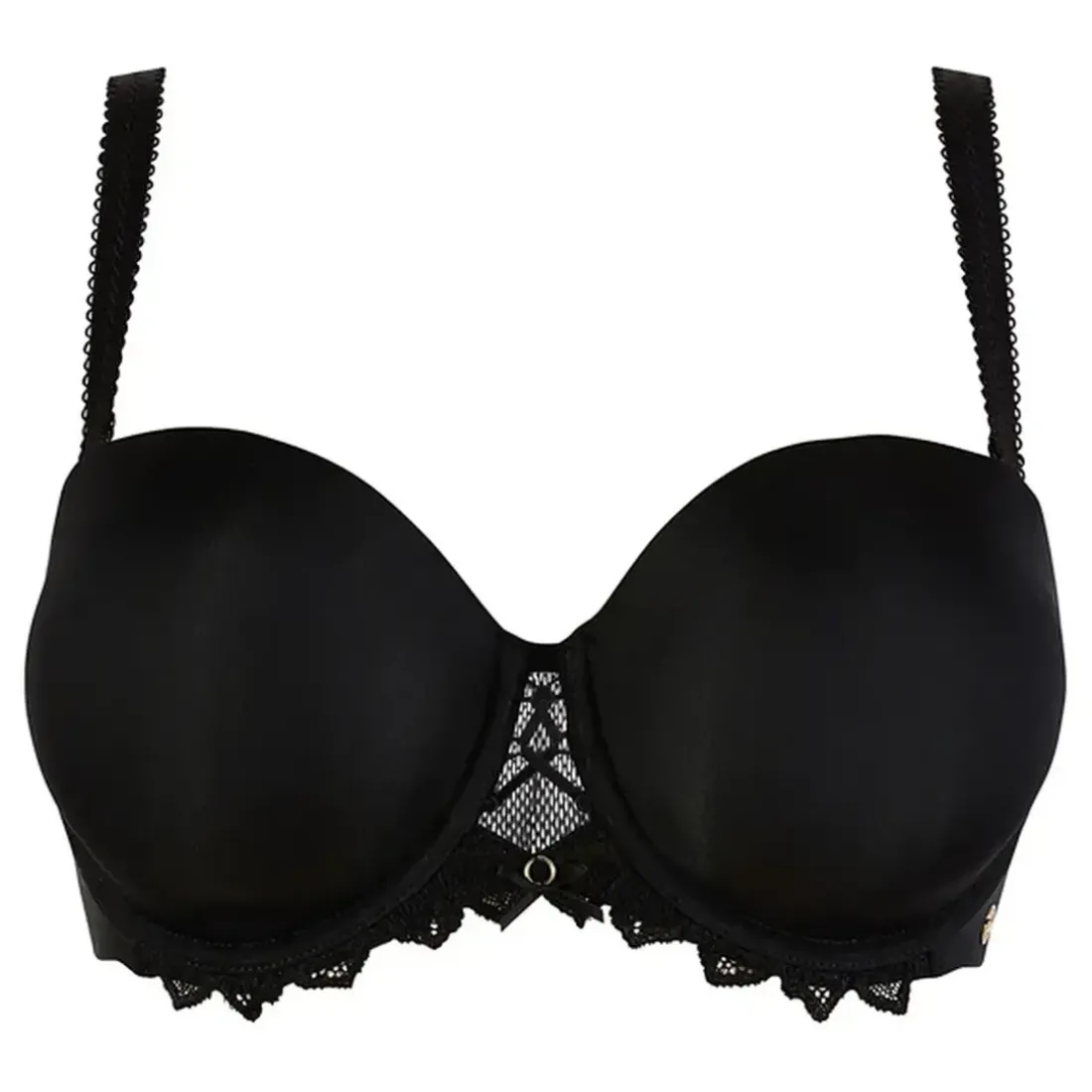Soutien-gorge bandeau coques avec armatures - Noir