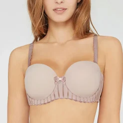 Soutien-gorge bandeau coques beige
