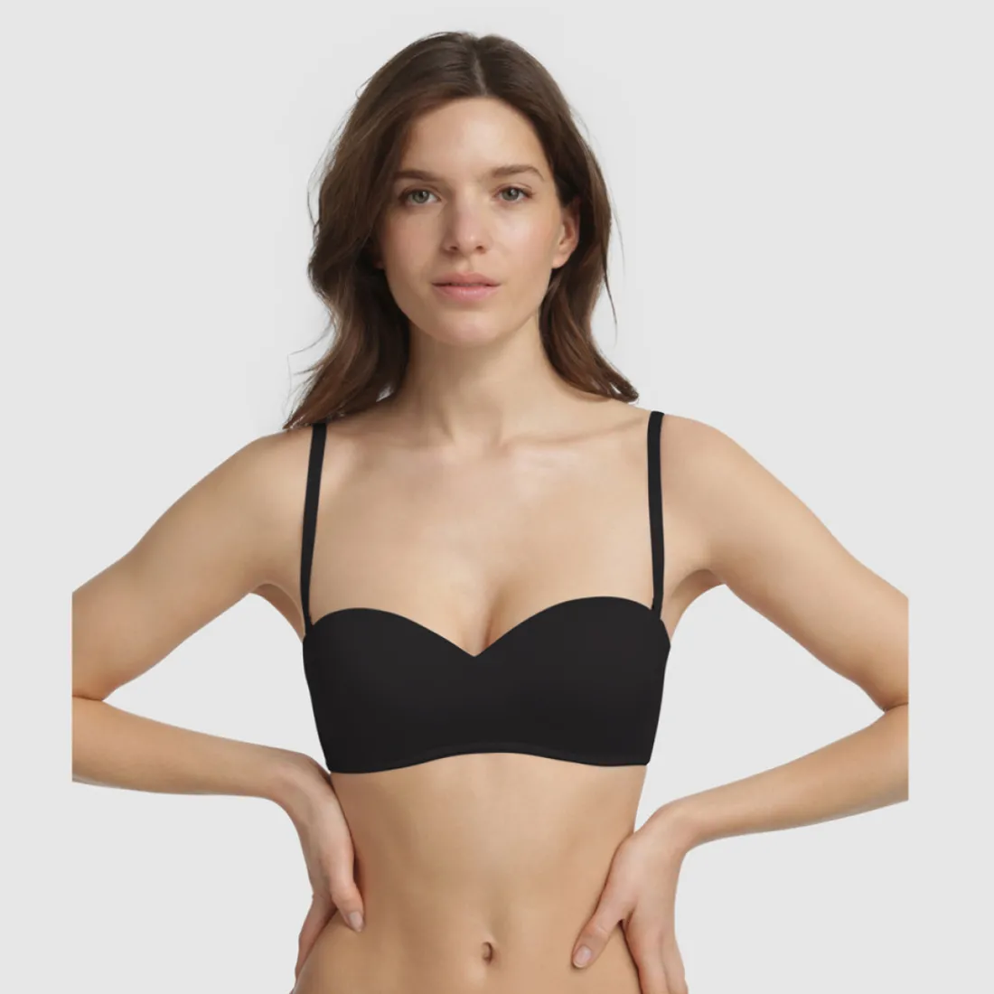 Soutien-gorge bandeau sans armature noir - Dim
