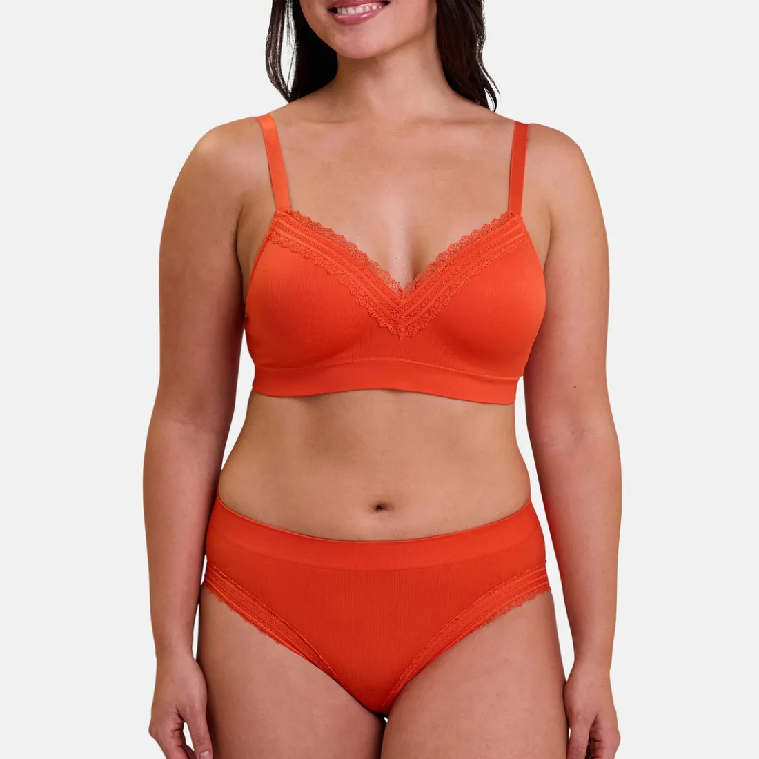Soutien-gorge brassière coques sans armatures Agathe - Orange