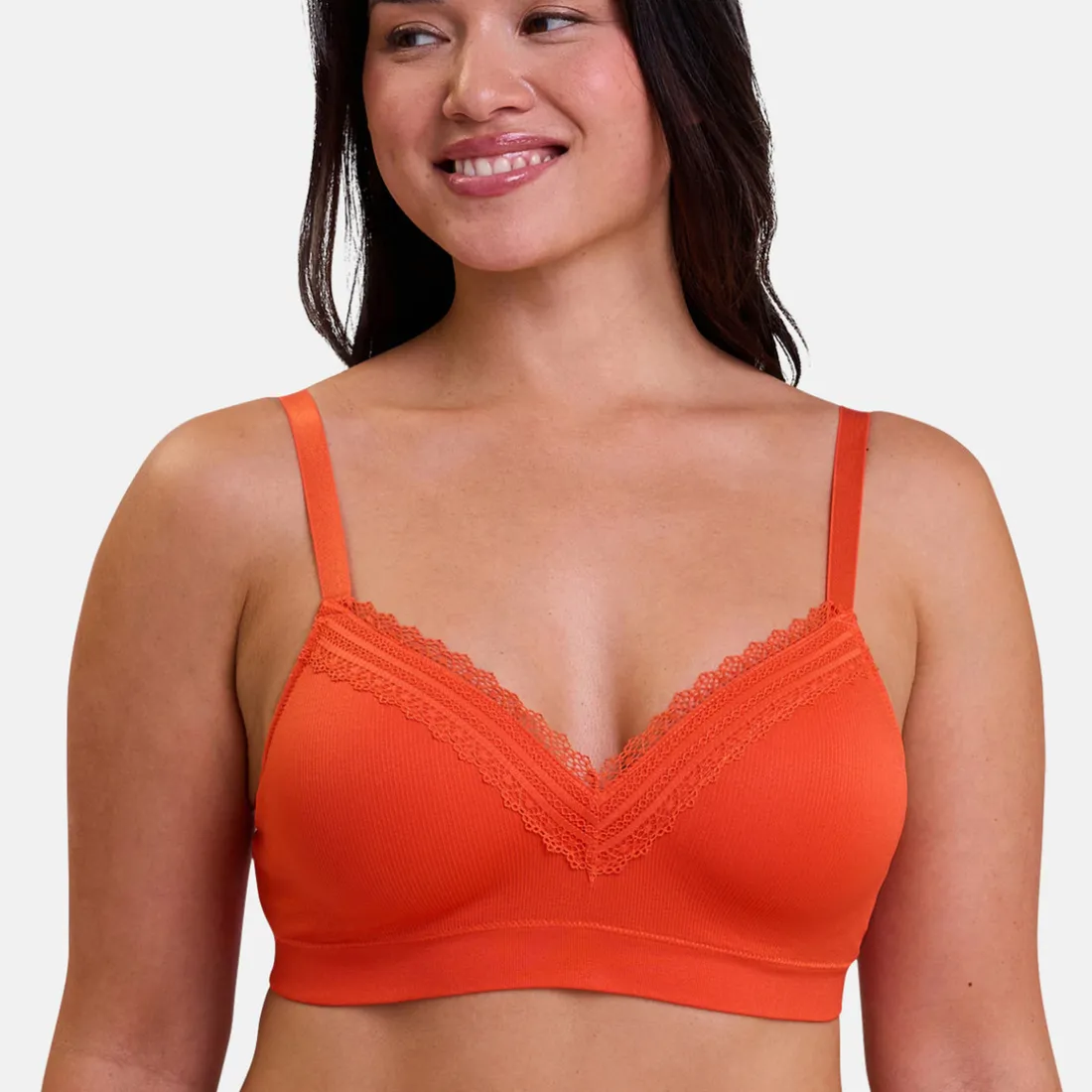 Soutien-gorge brassière coques sans armatures Agathe - Orange
