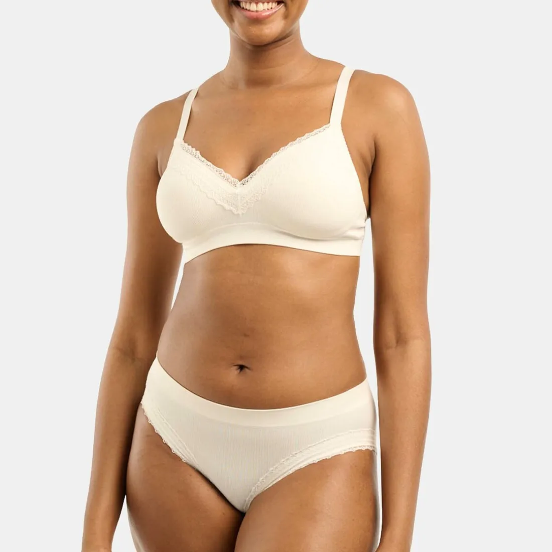 Soutien-gorge brassière sans armatures - Blanc