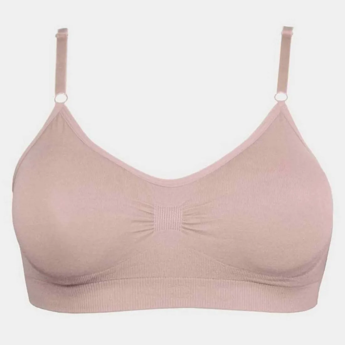 Soutien-gorge Confort Bambou bretelles fines sans armature Rose