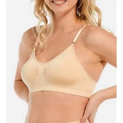 Soutien-gorge Confort bretelles fines sans armature Beige