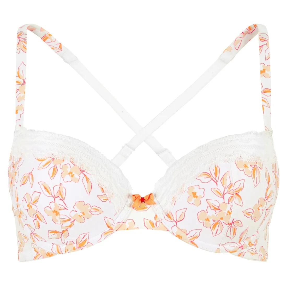 Soutien-gorge coques à armatures rose blanc