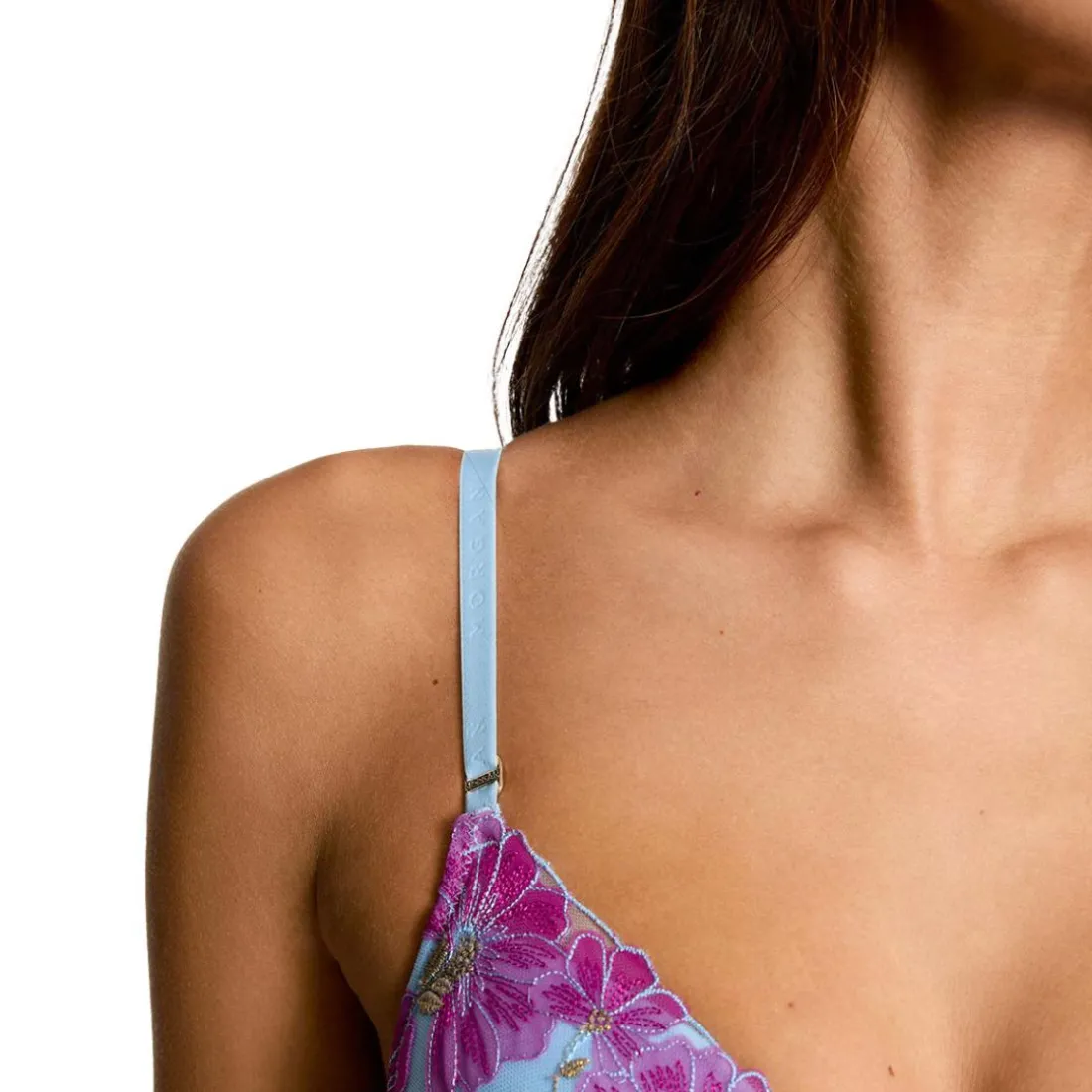 Soutien-gorge coques moulées bleu Clemence