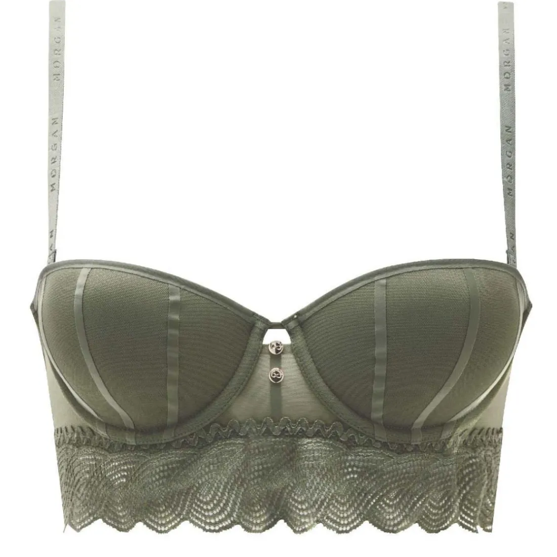 Soutien-gorge coques moulées bandeau kaki Lorie vert