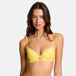 Soutien-gorge coques moulées jaune Lina