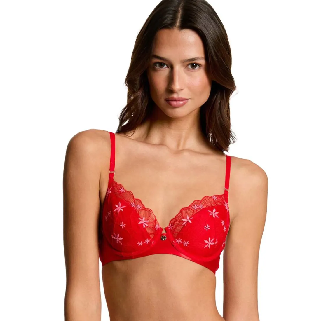 Soutien-gorge coques moulées rouge Amandine