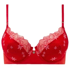 Soutien-gorge coques moulées rouge Amandine