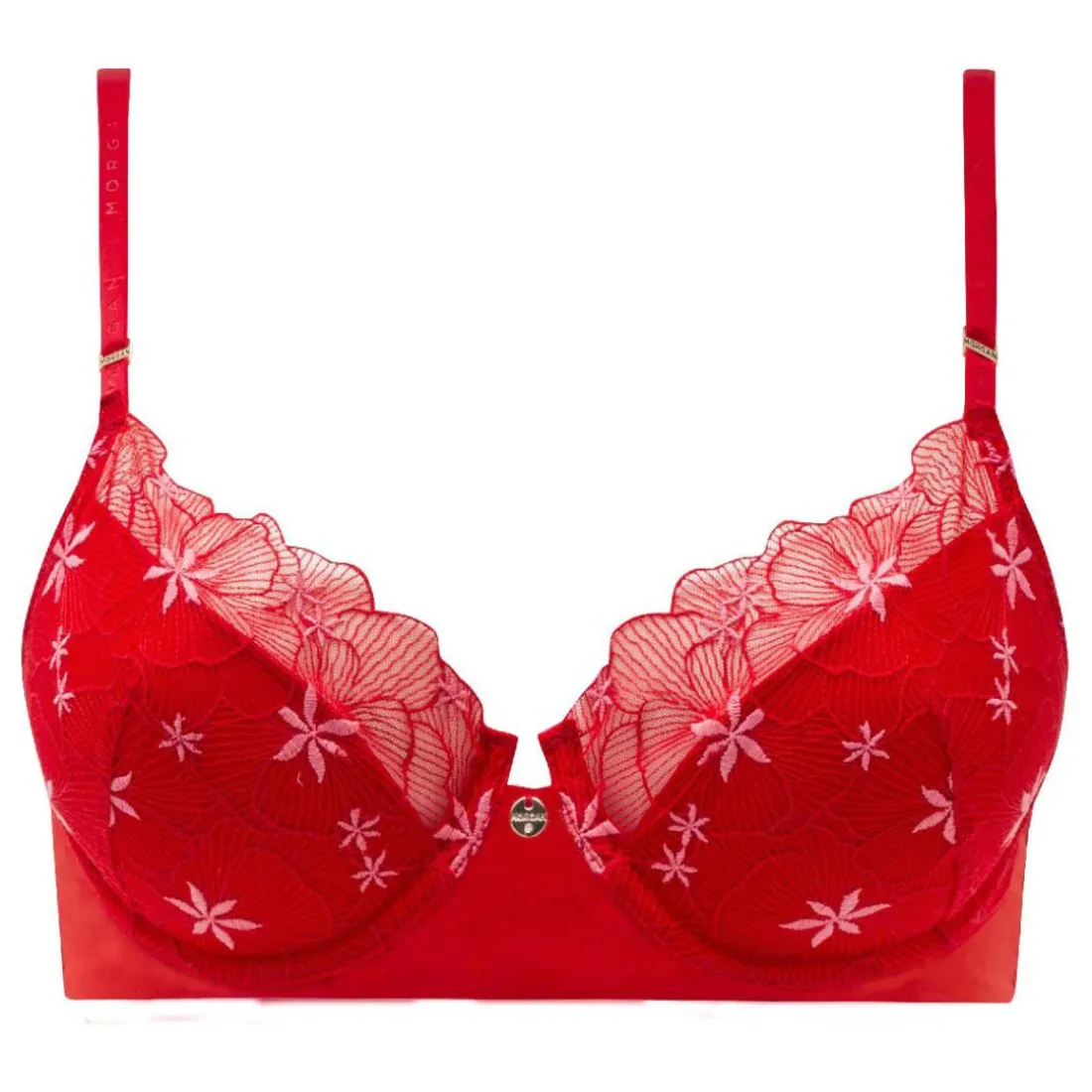 Soutien-gorge coques moulées rouge Amandine