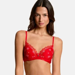 Soutien-gorge coques moulées rouge Amandine