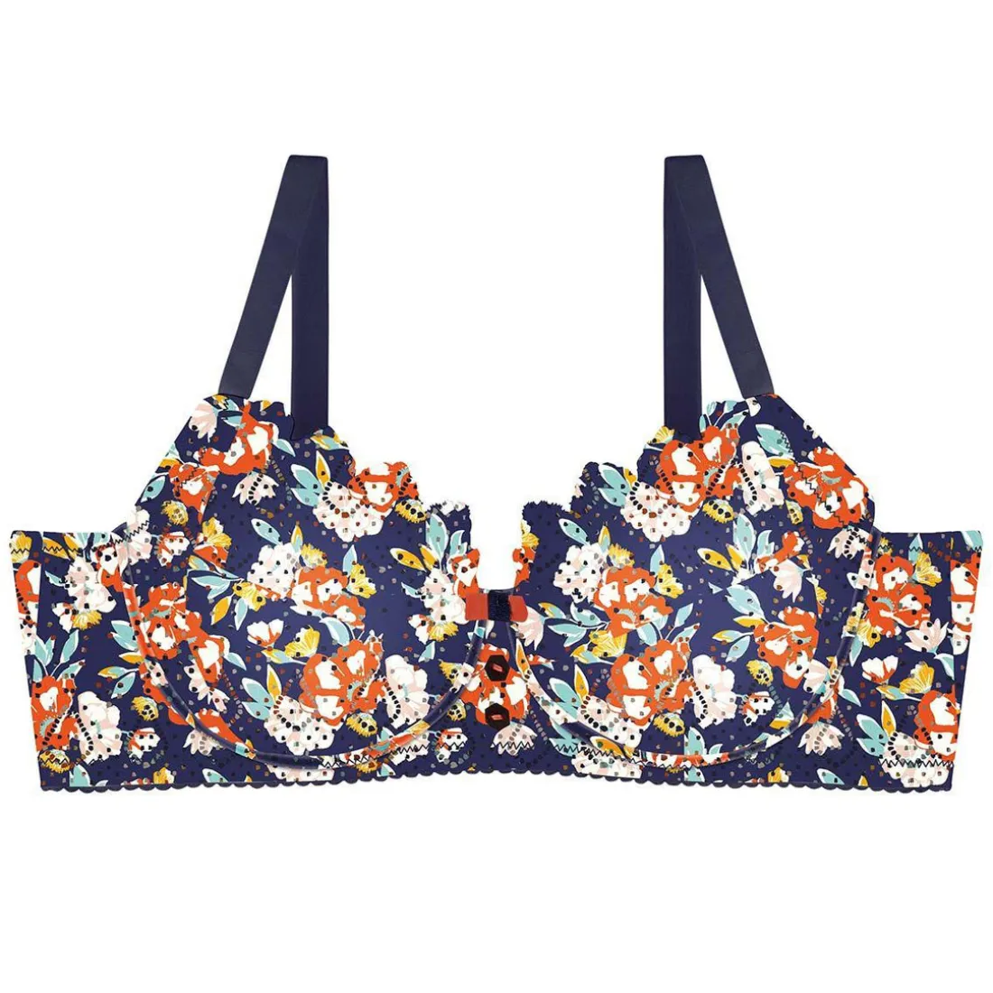 Soutien-gorge coques moulées armatures - Bleu Pomm Poire