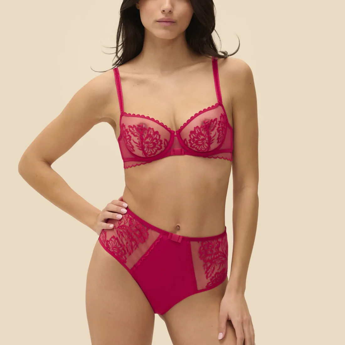 Soutien-gorge corbeille - Cranberry rouge