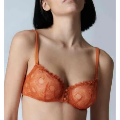 Soutien-gorge corbeille armatures - Orange