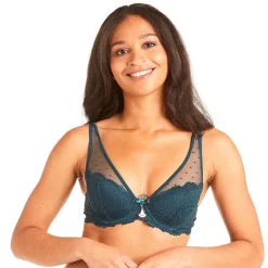 Soutien-gorge corbeille armatures en dentelle Pomm Poire Bleu