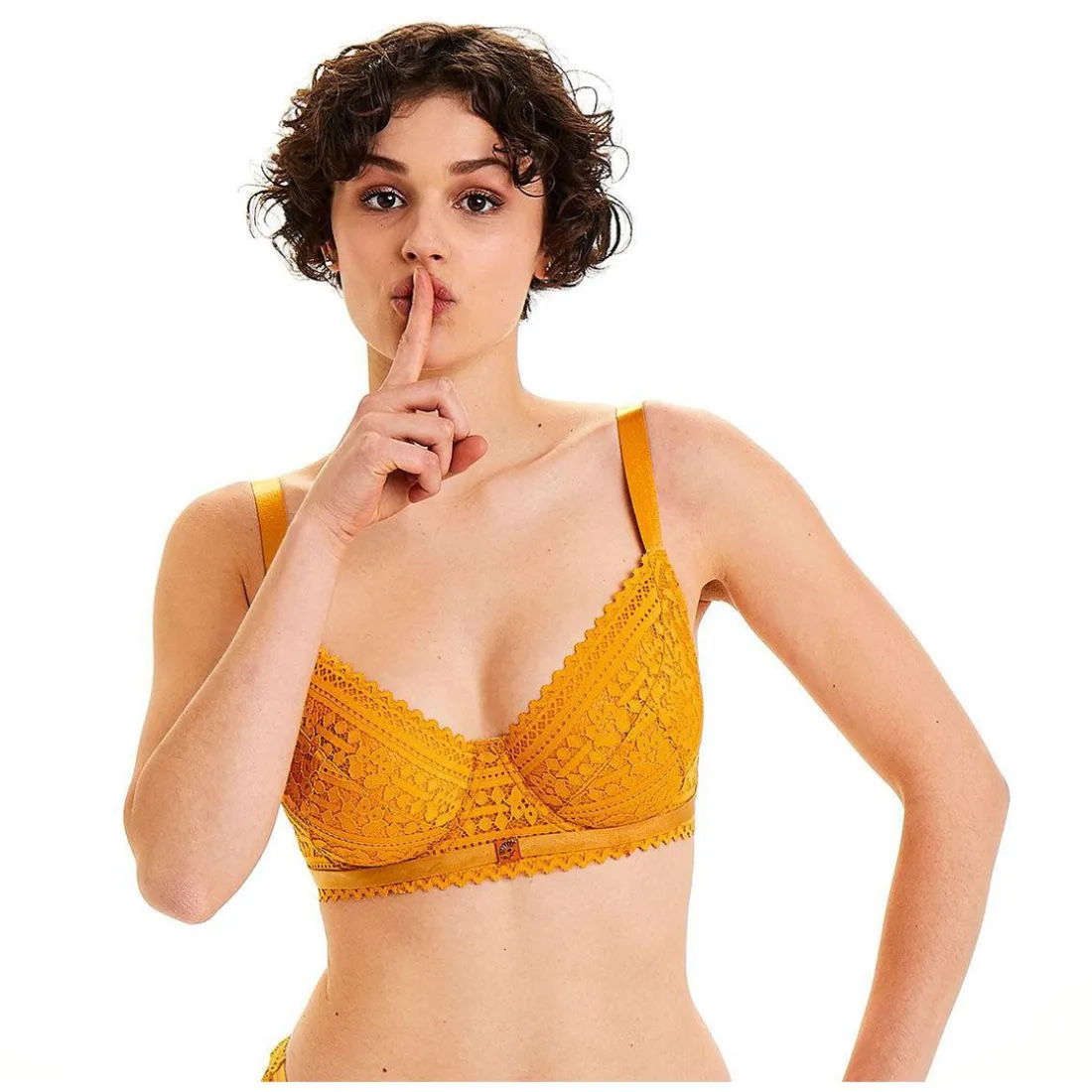 Soutien-gorge corbeille armatures - Jaune Pomm Poire