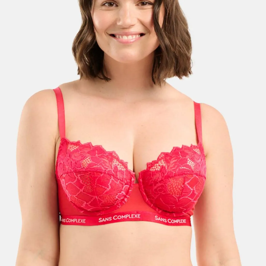 Soutien-gorge corbeille dentelle avec armatures rose - Arum Trend