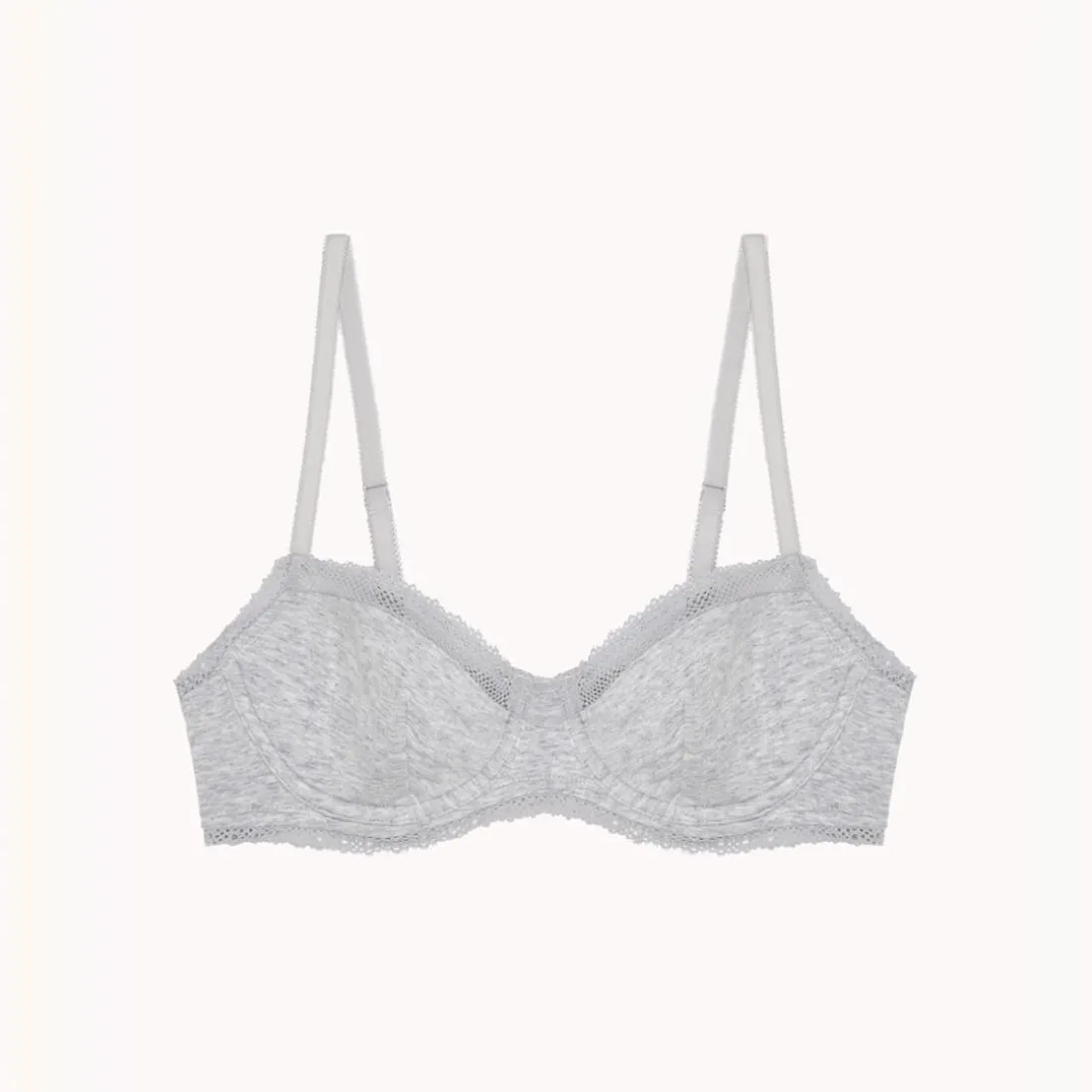 Soutien-gorge corbeille gris en coton