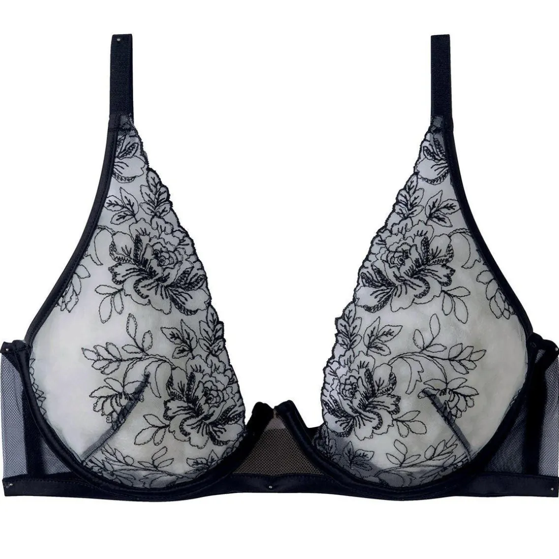 Soutien-gorge corbeille noir Splash