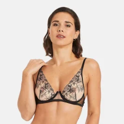 Soutien-gorge corbeille noir Splash