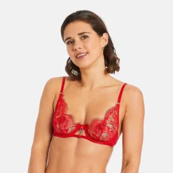 Soutien-gorge corbeille rouge Sangria