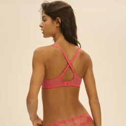 Soutien-gorge Décolleté Plongeant Corail