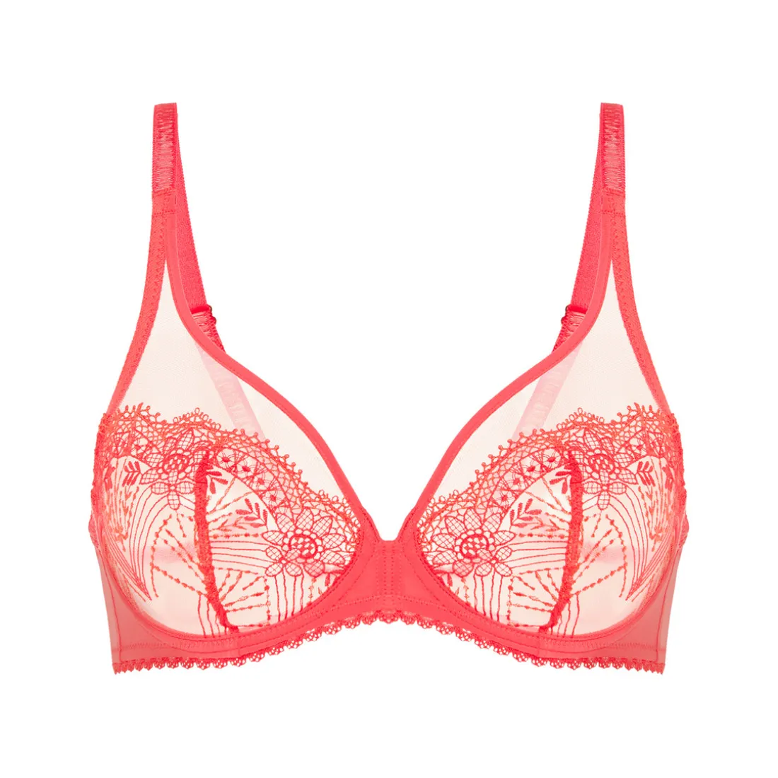 Soutien-gorge Décolleté Plongeant Corail