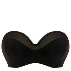 Soutien-gorge de bain bandeau noir en nylon