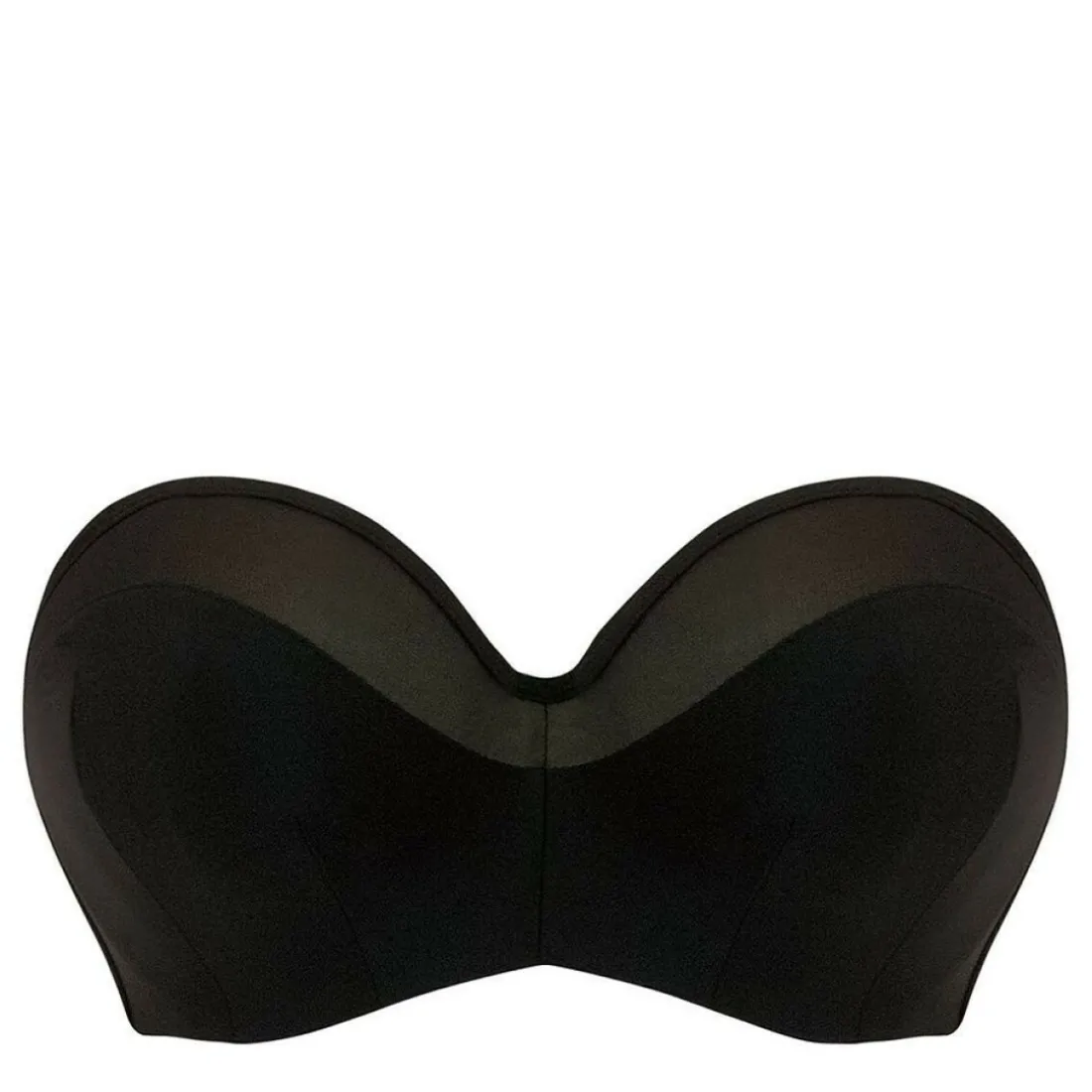 Soutien-gorge de bain bandeau noir en nylon