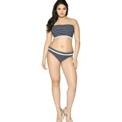 Soutien-gorge de bain bandeau bleu