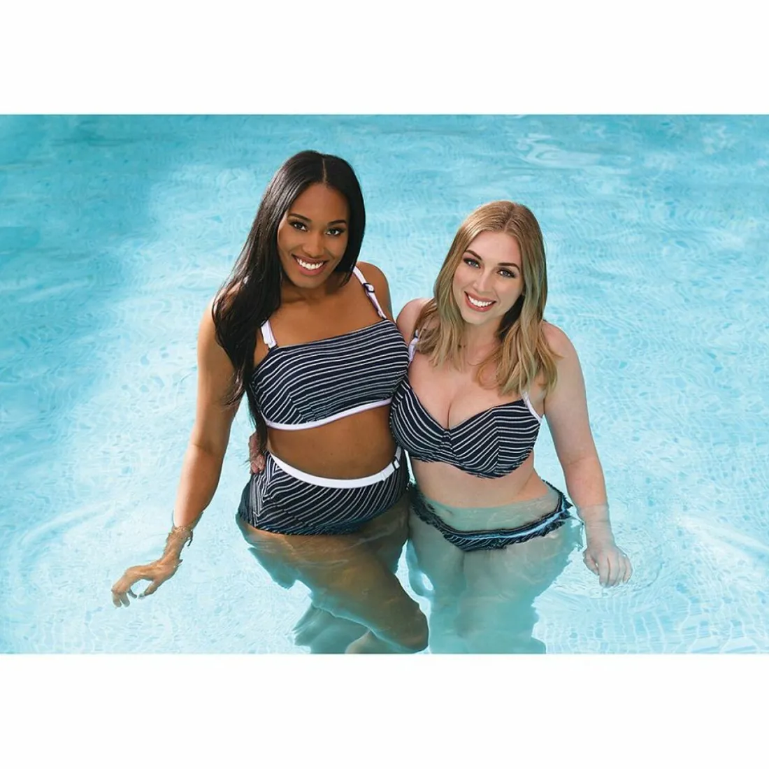 Soutien-gorge de bain bandeau bleu