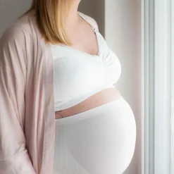 Soutien-gorge de grossesse et allaitement biologique - Blanc Carriwell en coton