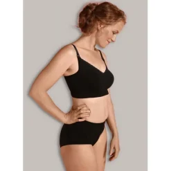 Soutien-gorge de grossesse et allaitement biologique - Noir Carriwell en coton