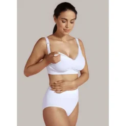 Soutien-gorge de grossesse et allaitement rembourré Carri-Gel - Blanc Carriwell