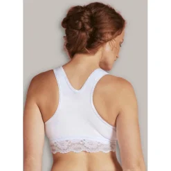 Soutien-gorge de grossesse et allaitement cache-c?ur - Blanc Carriwell en coton